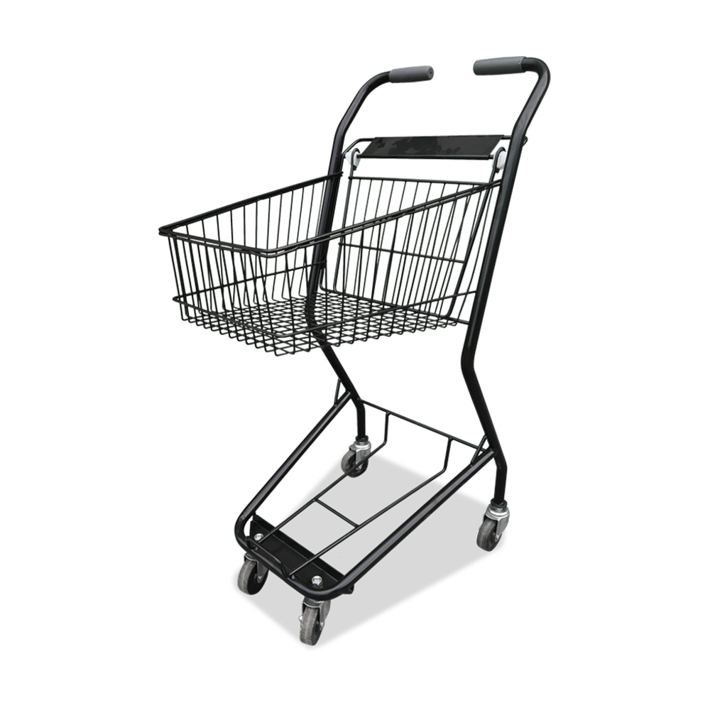 Wózek na zakupy do supermarketu, ręczny, 4 koła