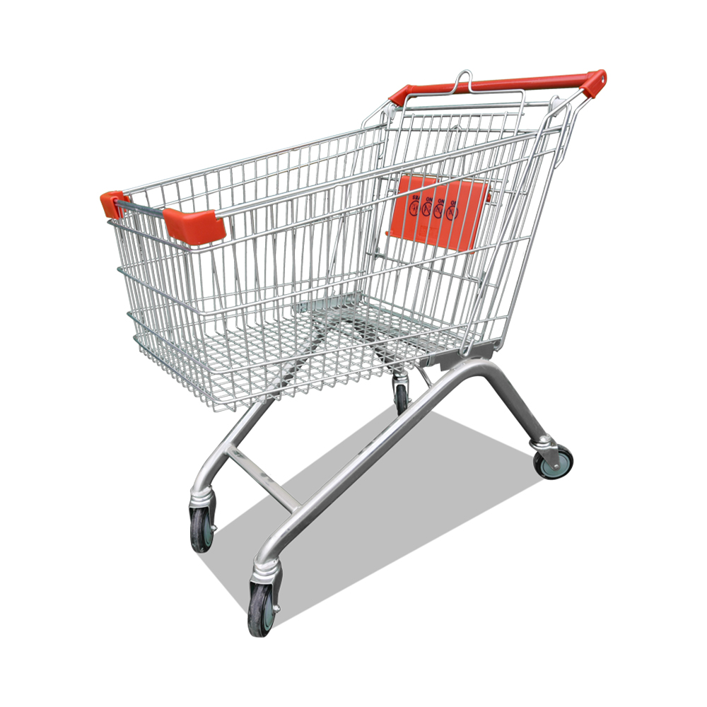 Wózek na zakupy do supermarketu, ręczny, 4 koła